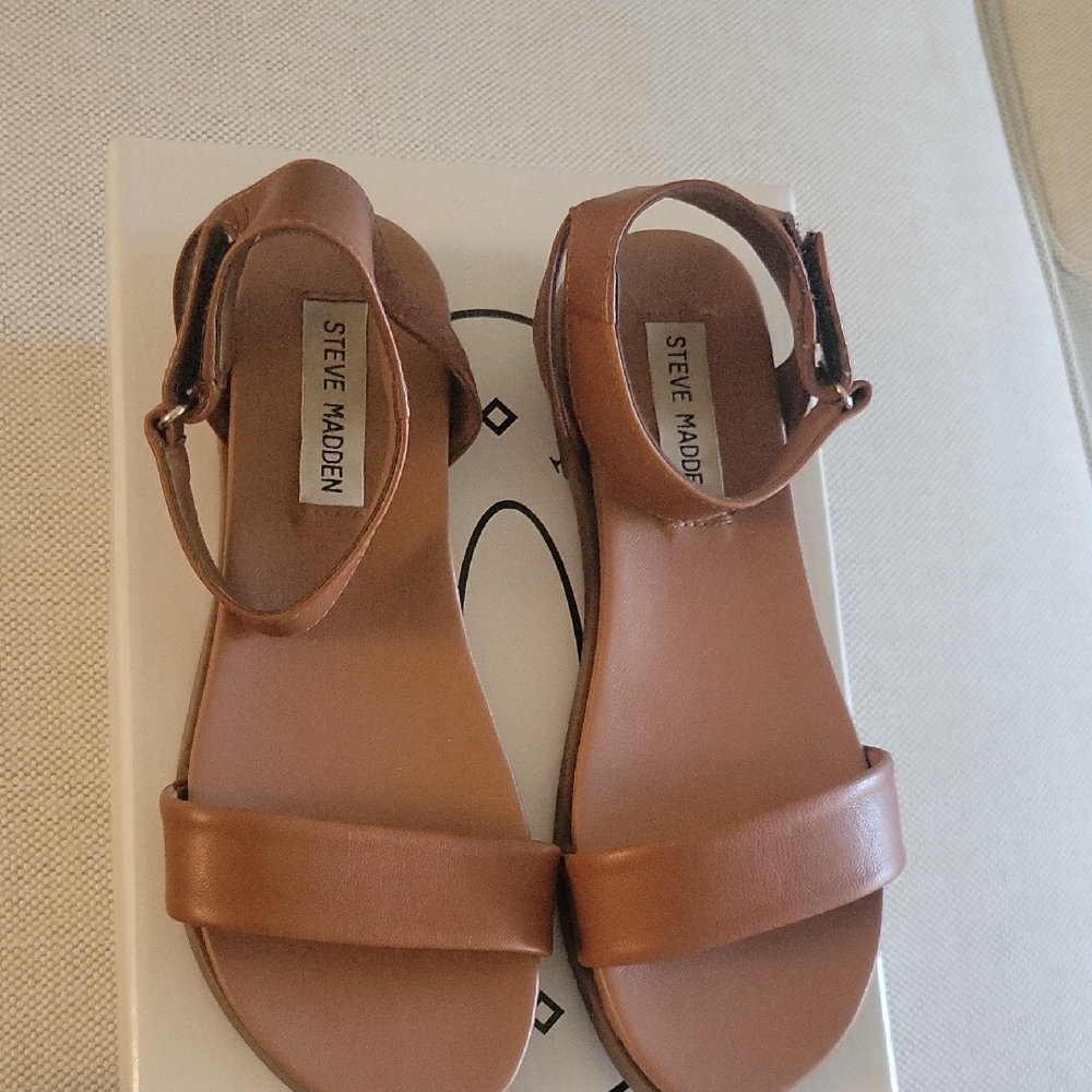 Steve Madden Brown Minimalist Sandals